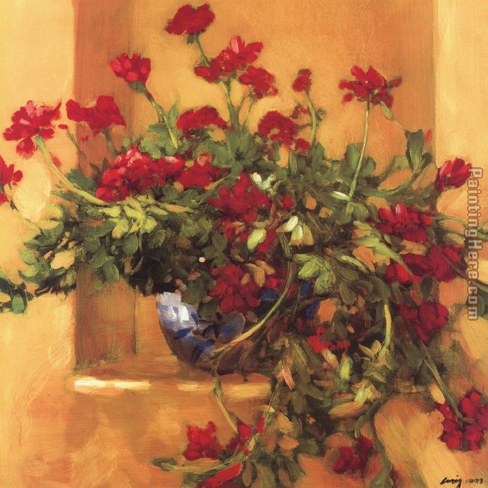 Ivy Geraniums painting - Philip Craig Ivy Geraniums art painting